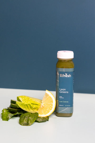 B.fresh Lean Greens Cold-Pressed Green Juice with fresh fruit