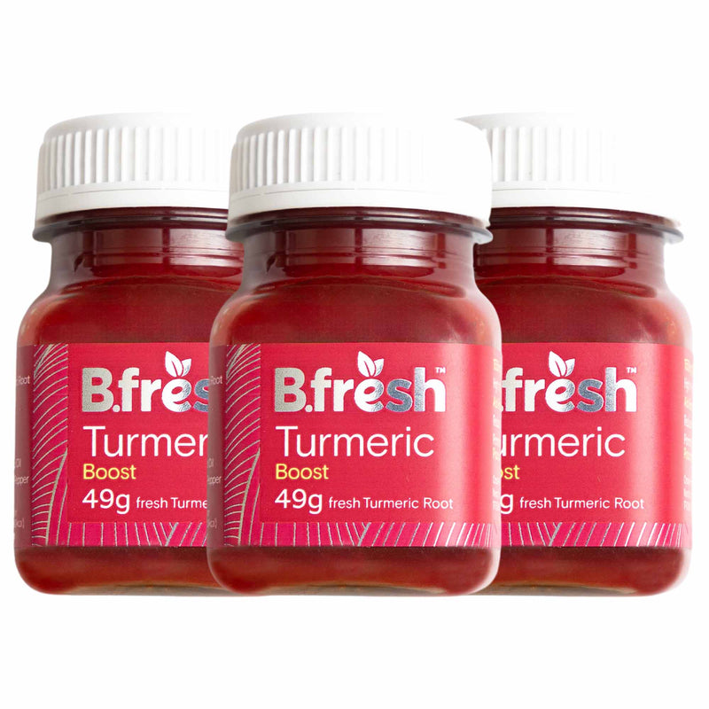 B.fresh Turmeric Boost Shots 70ml x 3 - Cold pressed turmeric shots